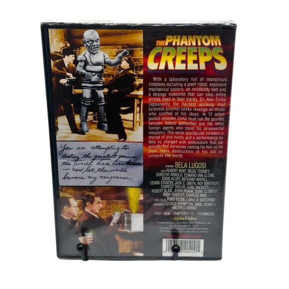 The Phantom Creeps Vol 2 Chapters 7-12 DVD Bela Lugosi NEW/ SEALED - Picture 2 of 2